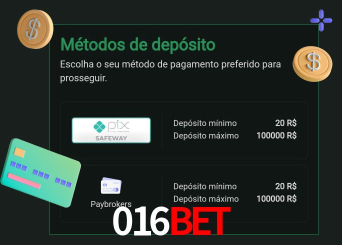 O cassino 016bet oferece uma grande variedade de métodos de pagamento